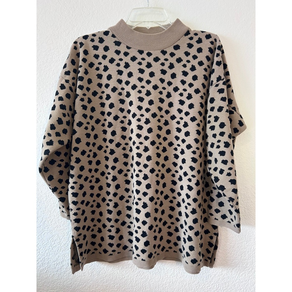 Vintage KL‎ Collections Leopard Print Sweater SZ L